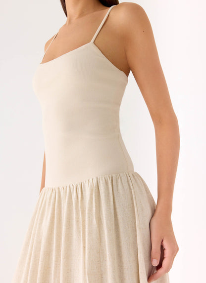Ali Linen Maxi Dress - Oatmeal
