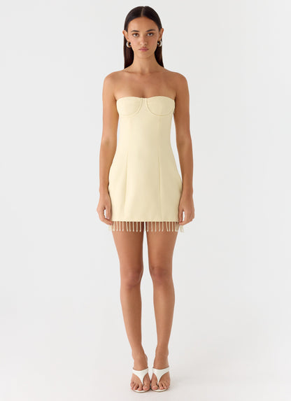 Arista Strapless Mini Dress - Yellow