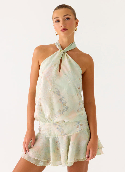 Beginning Mini Dress - Mystic Paisley