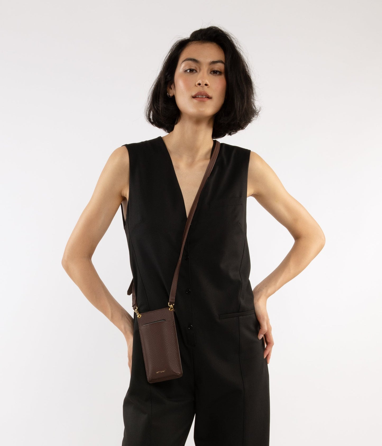 CUE Vegan Crossbody Phone Bag - Purity