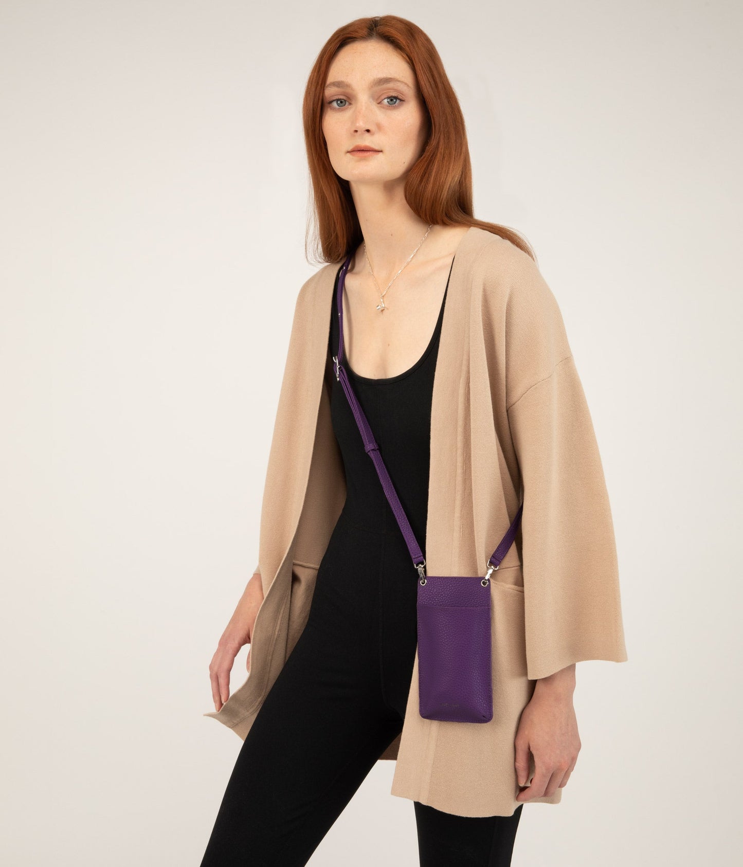 CUE Vegan Crossbody Phone Bag - Purity