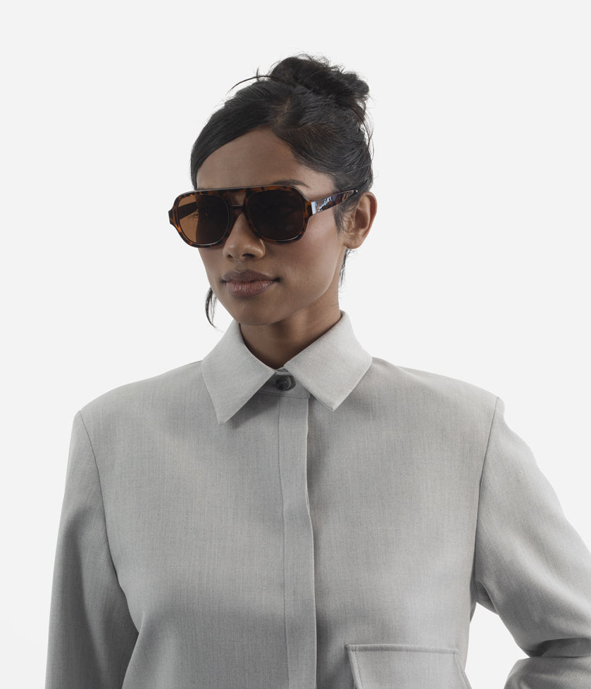 CHOI-2 Recycled Aviator Sunglasses