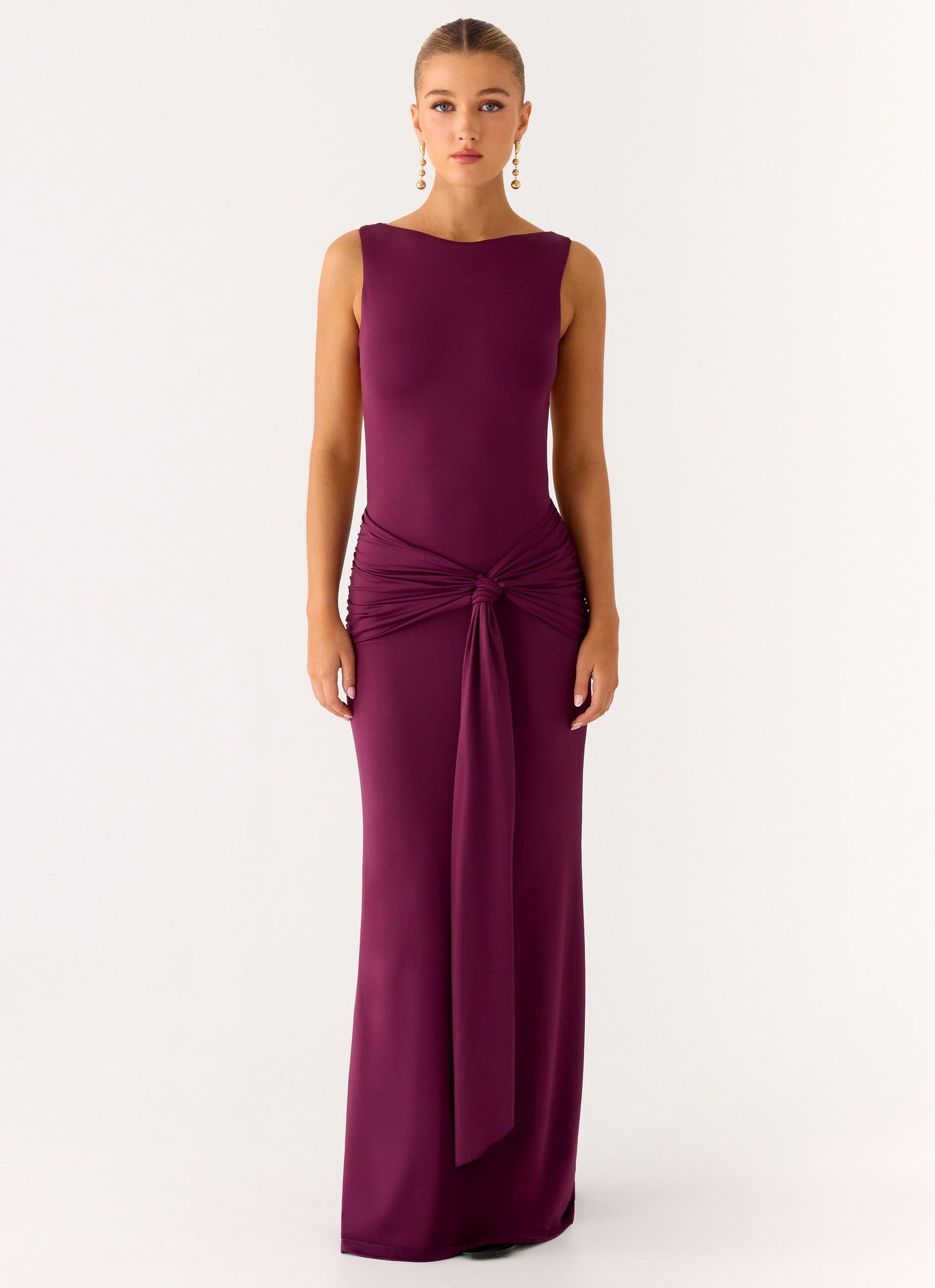 Fault Line Maxi Dress - Plum