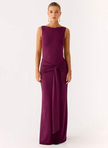 Fault Line Maxi Dress - Plum