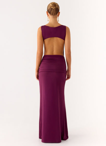 Fault Line Maxi Dress - Plum