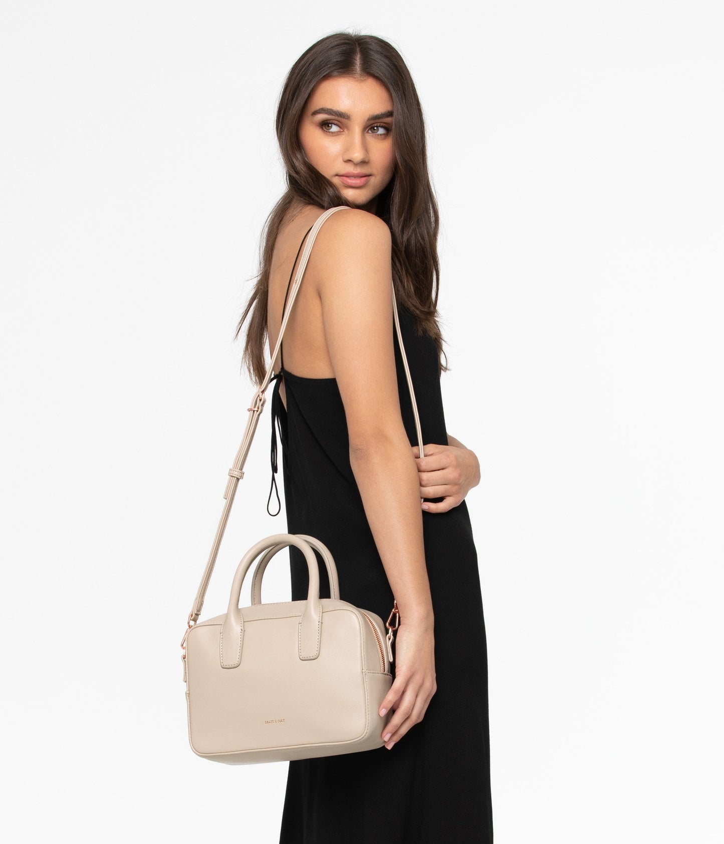 ARLIE Small Vegan Satchel - Loom