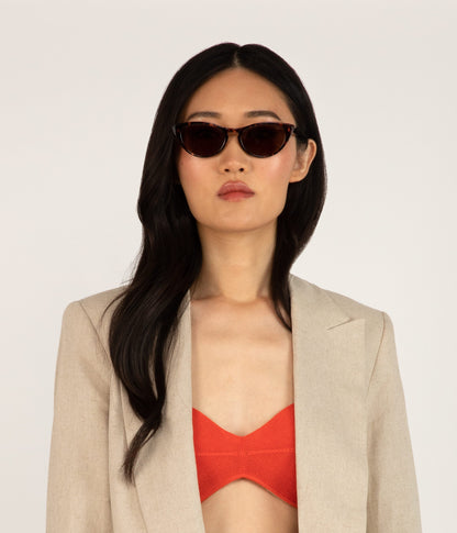 AMARA Brown Cat-Eye Sunglasses