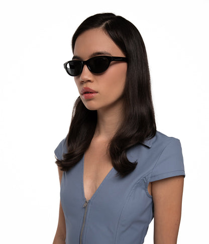 SUMER Black Cat-Eye Sunglasses