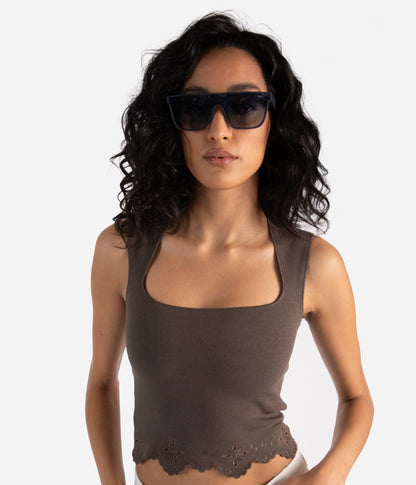 FEIGE Blue Square Sunglasses